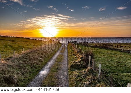 The Road To The Eagles Nest Rock By Mountcharles In County Donegal - Ireland.