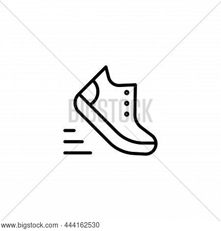 Sneaker Black Outline Icon. Movement, Activity, Sport, Casual Style, Success Concepts. Trendy Flat S
