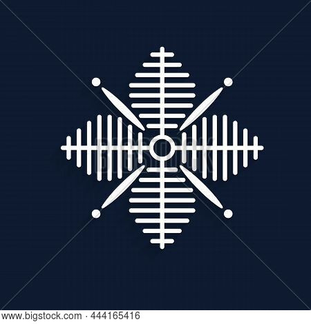 Snowflakes Doodle Hand Drawn For Christmas Design.