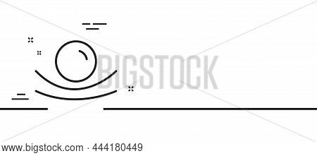 Elastic Material Line Icon. Resilience Or Flexibility Sign. Flexible Pressure Symbol. Minimal Line I