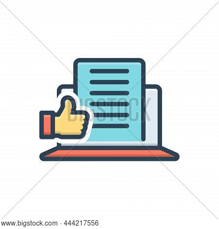 Color Illustration Icon For Certainly For-a-fact Unquestionably Surely Assuredly Definitely Exactly