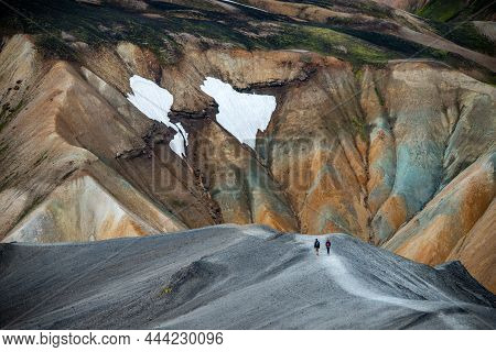 Volcanic Mountains Of Landmannalaugar In Fjallabak Nature Reserve. Iceland