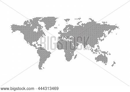 Dotted World Map. Abstract Vector Dotted Map