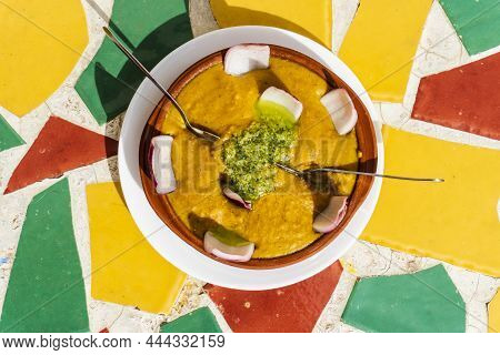Delicious Traditional Food From The Canary Islands Called Gofio Escaldado, Spain