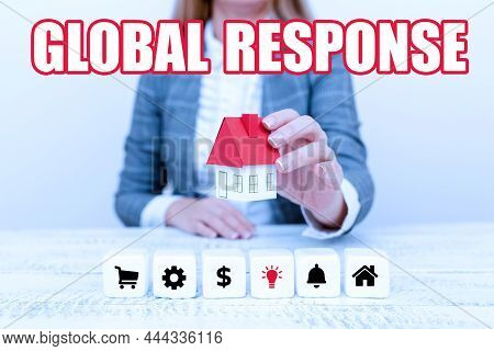 Handwriting Text Global Response. Word Written On Indicates The Behaviour Of Material Away From Impa