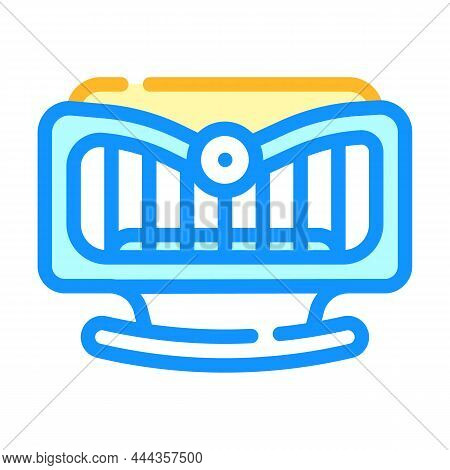 Rocking Bed Color Icon Vector. Rocking Bed Sign. Isolated Symbol Illustration