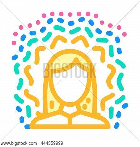 Transcendental Meditation Color Icon Vector. Transcendental Meditation Sign. Isolated Symbol Illustr