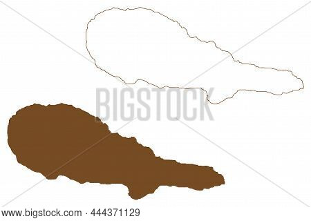 Pico Island (azores Archipelago, Portugal, Portuguese Republic) Map Vector Illustration, Scribble Sk