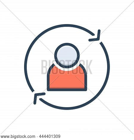 Color Illustration Icon For Everyday Diurnal Daily Day-to-day Quotidian Ordinary Routine Regular