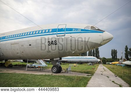 Kiev, Ukraine - August 01, 2021: Aeroflot Ilyushin Il-86 Displayed At Oleg Antonov State Aviation Mu