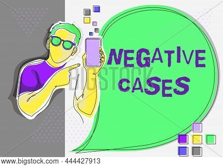 Sign Displaying Negative Cases. Concept Meaning Circumstances Or Conditions That Are Confirmed To Be