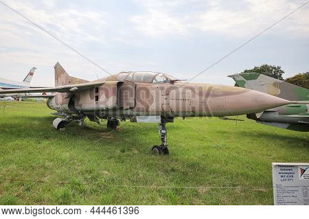 Kiev, Ukraine - August 01, 2021: Ukrainian Air Force Mikoyan-gurevich Mig-23u Flogger C Displayed At