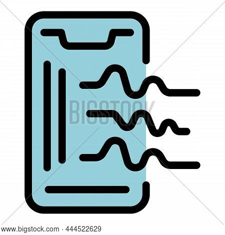 Device Speech Recognition Icon. Outline Device Speech Recognition Vector Icon Color Flat Isolated