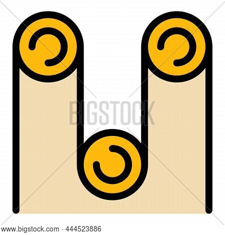Paper And Pulp Icon. Outline Paper And Pulp Vector Icon Color Flat Isolated