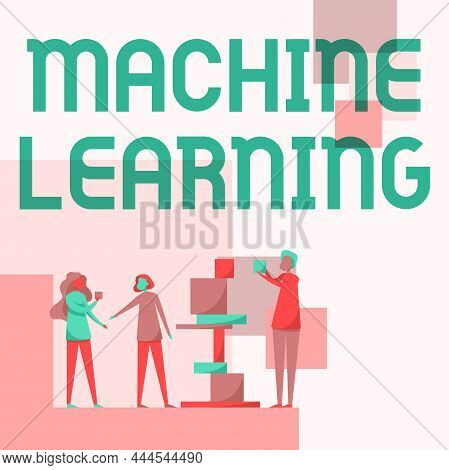 Handwriting Text Machine Learning. Business Showcase The Concept That A Computer Can Learn New Data 