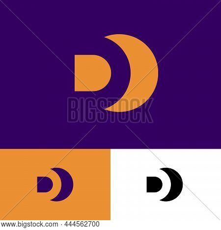 D And O Monogram. Hidden D And Circle. Icon For Business, Internet, Web Application, Online Shop.