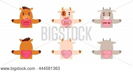 Cute Animal Valentines Day Gift Cards Candy Holder Cards For Kids. Great Gift Option School Classroo