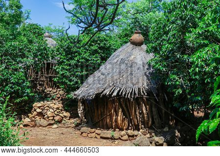 Traditional African Village Of The Konso Tribe In Ethiopia