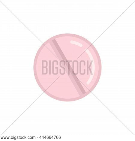 Pill Dosage Icon. Flat Illustration Of Pill Dosage Vector Icon Isolated On White Background