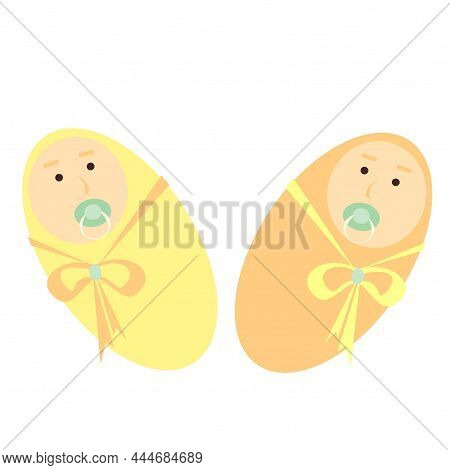 Twins. Newborn. Child. Become A Parent. Motherhood