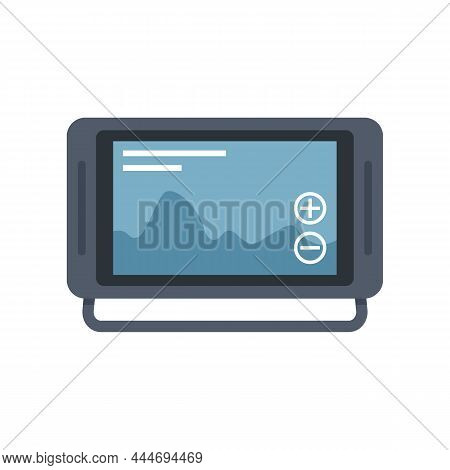 Echo Sounder Fathometer Icon. Flat Illustration Of Echo Sounder Fathometer Vector Icon Isolated On W