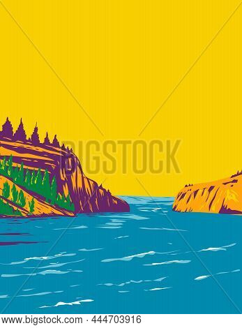 Wpa Poster Art Of Guernsey State Park With Guernsey Reservoir, An Impoundment Of The North Platte Ri