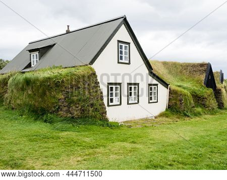 Traditional Icelandic Houses At Historic Keldur Farm, Home To One Of The Oldest Turf Houses In Icela