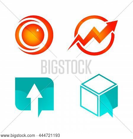 Consulting Company Abstract Designs Vector Graphic Elements Template