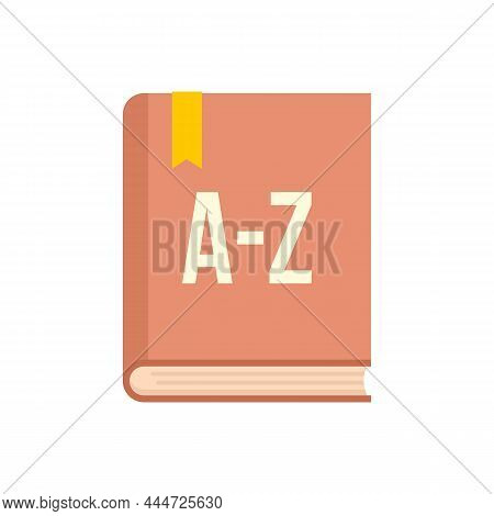 Foreign Language Dex Book Icon. Flat Illustration Of Foreign Language Dex Book Vector Icon Isolated 