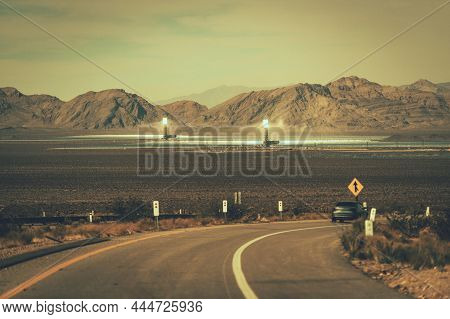 The Ivanpah Solar Electric Generating System Concentrated Solar Thermal Plant In The Mojave Desert N