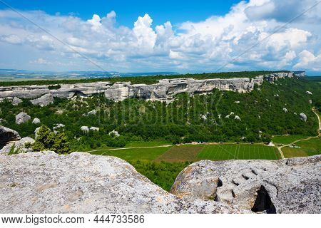 View To Beautiful Mountain Landscape Near The Cave City Eski-kermen, Crimea