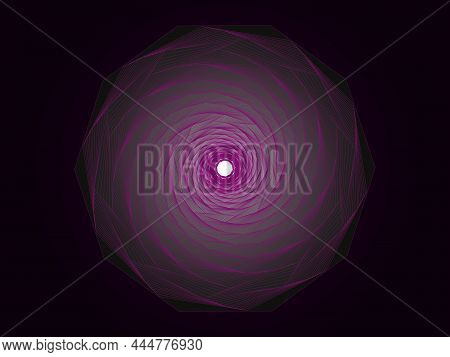 Vector Graphics Obtained As A Result Of A Series Of Geometric Transformations Of A Regular Decagon A
