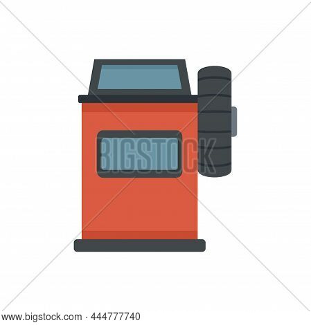 Tire Vulcanization Icon. Flat Illustration Of Tire Vulcanization Vector Icon Isolated On White Backg