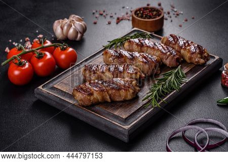 A Delicious Dish Of Pork Mince Wrapped With Delicious Pieces Of Bacon