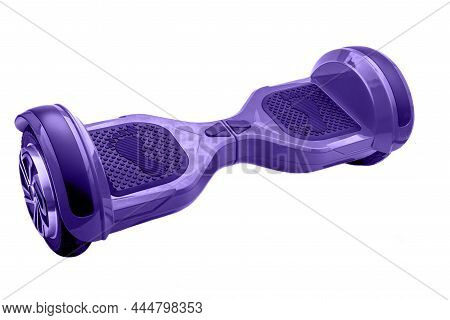 Self-balancing Two-wheeled Board Or Hoverboard Scooter Isolated On White Background. Gyroboard: Red 