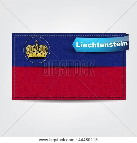 Tessuto Texture della bandiera del Liechtenstein
