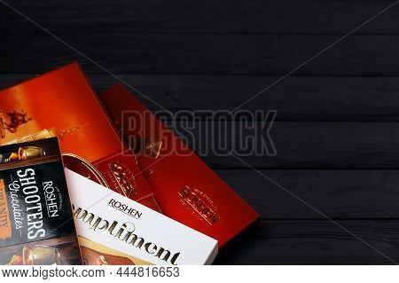 Kharkov, Ukraine - January 11, 2021: Roshen Chocolate Candies Boxes. Roshen Is Ukrainian Corporation