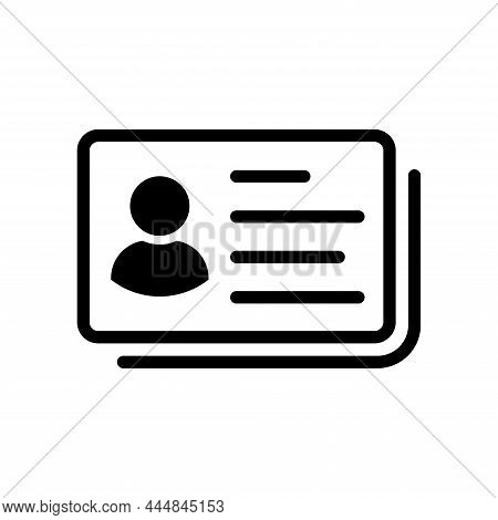 Id Card Icon. Driver\'s License Symbol. Identity Symbol. Id Card Outline Icon. Pass Passport Sign. I