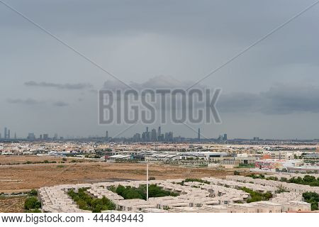 Dubai, United Arab Emirates – January 01, 2022, The Dubai Skyline View For Top Of The Building From
