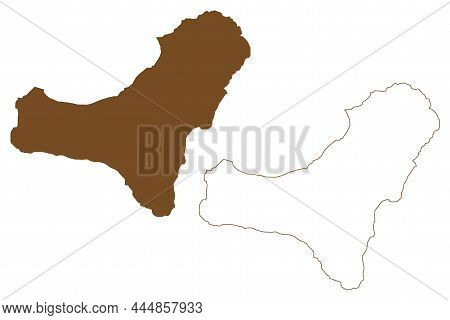 El Hierro Island (kingdom Of Spain, Canary Islands) Map Vector Illustration, Scribble Sketch Isla De