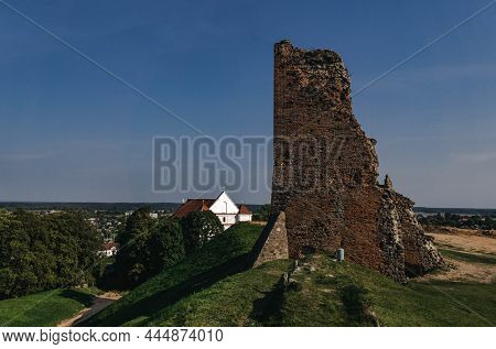 Ruins Of A Stone Castle In Novogrudk. Belarus