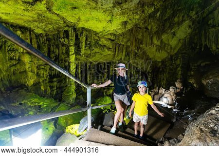 Ancient Minoan Sacred Psychro Cave Where God Zeus Was Born. Crete, Greece