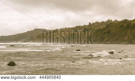 Panoramic Landscape, Beach View From West Side, Hawai, Maui, 2022