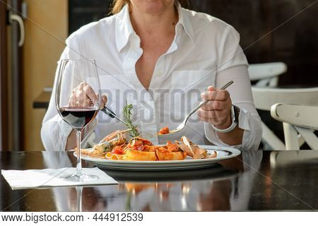 Homemade Pasta And Woman