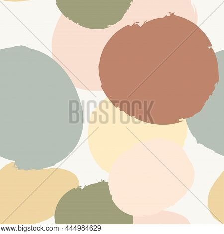 Placard Template With Abstract Organic Shapes. Nordic Colors Design. Vector