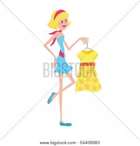 Girl With Fashion Dress