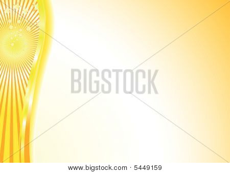 Beautiful Sunny Card With A Lot Of Space For Text.