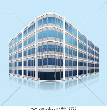 Separate Office Building With Reflection
