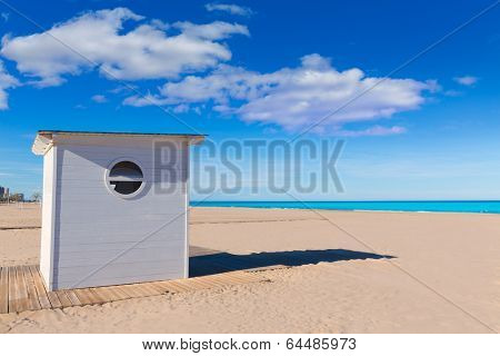 Gandia beach playa nord in Valencia at Mediterranean Spain