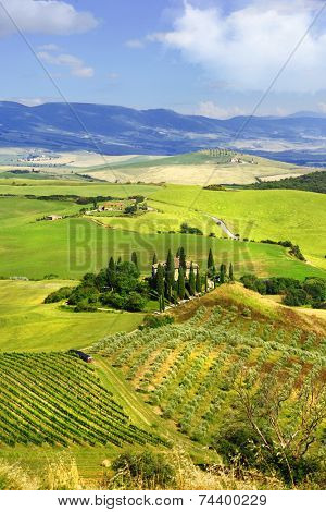 beautiful idyllic  landscapes of Tuscany. Italy